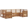 Ensembles de canapés 6 pcs Naturel Bois d'Acacia Massif 565363565363