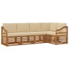 Ensemble de canapé d'angle avec coussin 5 pcs Naturel et Beige 565364565364