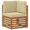 Ensemble de canapé d'angle avec coussin 5 pcs Naturel et Beige 565364565364