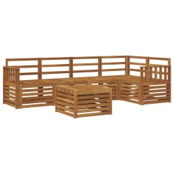 Ensembles de canapés 6 pcs Naturel Bois d'Acacia Massif 565365565365
