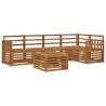 Ensembles de canapés 6 pcs Naturel Bois d'Acacia Massif 565365565365