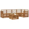 Ensembles de canapés 6 pcs Naturel Bois d'Acacia Massif 565365565365