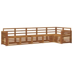 Ensembles de canapés 6 pcs Naturel Bois d'Acacia Massif 565366565366