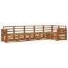 Ensembles de canapés 6 pcs Naturel Bois d'Acacia Massif 565366565366