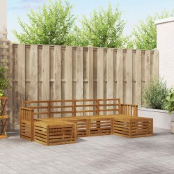 Ensembles de canapés 6 pcs Naturel Bois d'Acacia Massif 565370565370