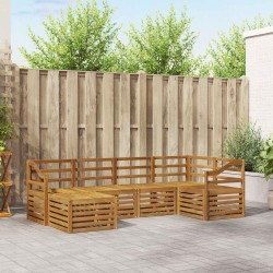 Ensembles de canapés 6 pcs Naturel Bois d'Acacia Massif 565371565371