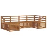 Ensembles de canapés 6 pcs Naturel Bois d'Acacia Massif 565371565371