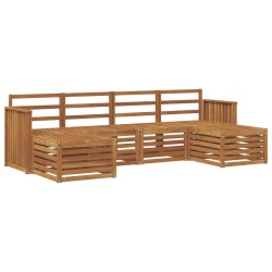 Ensembles de canapés 6 pcs Naturel Bois d'Acacia Massif 565372565372