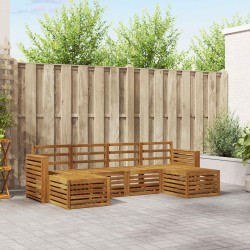 Ensembles de canapés 6 pcs Naturel Bois d'Acacia Massif 565373565373