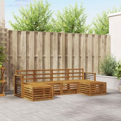 Ensembles de canapés 6 pcs Naturel Bois d'Acacia Massif 565374565374