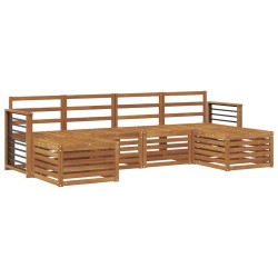 Ensembles de canapés 6 pcs Naturel Bois d'Acacia Massif 565374565374