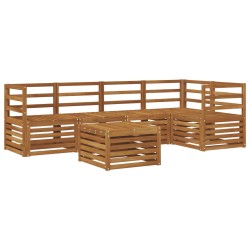 Ensembles de canapés 6 pcs Naturel Bois d'Acacia Massif 565375565375
