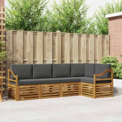 Ensemble de canapé d'angle 5 pcs Naturel et Anthracite 565376565376