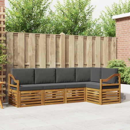 Ensemble de canapé d'angle 5 pcs Naturel et Anthracite 565376565376