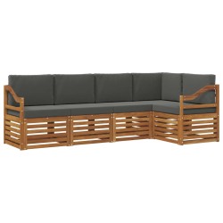 Ensemble de canapé d'angle 5 pcs Naturel et Anthracite 565376565376