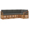 Ensemble de canapé d'angle 5 pcs Naturel et Anthracite 565376565376