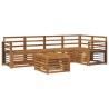 Ensembles de canapés 6 pcs Naturel Bois d'Acacia Massif 565377565377