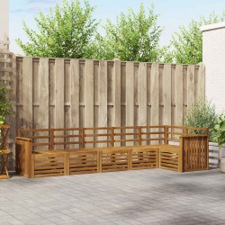 Ensembles de canapés 6 pcs Naturel Bois d'Acacia Massif 565378565378