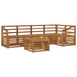 Ensembles de canapés 6 pcs Naturel Bois d'Acacia Massif 565379565379