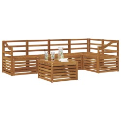 Ensembles de canapés 6 pcs Naturel Bois d'Acacia Massif 565379565379