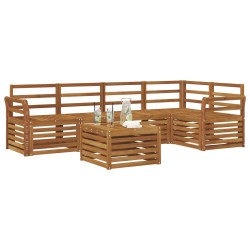 Ensembles de canapés 6 pcs Naturel Bois d'Acacia Massif 565380565380