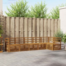 Ensemble de canapé d'angle 6 pcs Naturel Bois d'Acacia Massif 565381565381