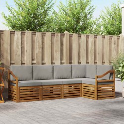 Ensemble de canapé d'angle 5 pcs Gris Naturel et Clair 565384565384
