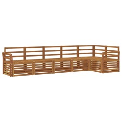 Ensembles de canapés 6 pcs Naturel Bois d'Acacia Massif 565385565385