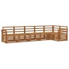 Ensembles de canapés 6 pcs Naturel Bois d'Acacia Massif 565385565385