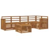Ensembles de canapés 6 pcs Naturel Bois d'Acacia Massif 565386565386