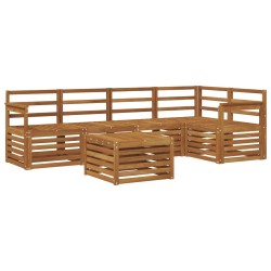 Ensembles de canapés 6 pcs Naturel Bois d'Acacia Massif 565387565387