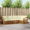 Ensemble de canapé d'angle avec coussin 5 pcs Naturel et Crème 565389565389