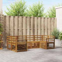 Ensembles de canapés 6 pcs Naturel Bois d'Acacia Massif 565390565390