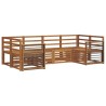 Ensembles de canapés 6 pcs Naturel Bois d'Acacia Massif 565390565390