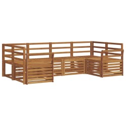 Ensembles de canapés 6 pcs Naturel Bois d'Acacia Massif 565391565391