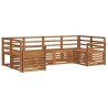 Ensembles de canapés 6 pcs Naturel Bois d'Acacia Massif 565391565391