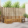 Ensembles de canapés 6 pcs Naturel Bois d'Acacia Massif 565392565392