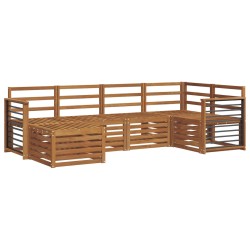 Ensembles de canapés 6 pcs Naturel Bois d'Acacia Massif 565392565392