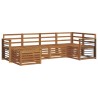 Ensembles de canapés 6 pcs Naturel Bois d'Acacia Massif 565392565392
