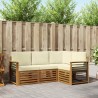 Ensembles de canapés avec coussin 4 pcs Naturel et Crème 565393565393