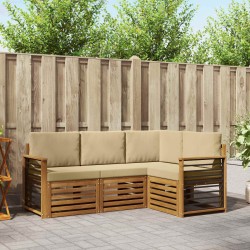 Ensembles de canapés avec coussin 4 pcs Naturel et Beige 565395565395