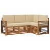 Ensembles de canapés avec coussin 4 pcs Naturel et Beige 565395565395