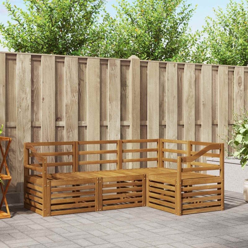 Ensembles de canapés 4 pcs Naturel Bois d'Acacia Massif 565396565396