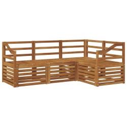 Ensembles de canapés 4 pcs Naturel Bois d'Acacia Massif 565396565396