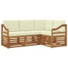 Ensembles de canapés avec coussin 4 pcs Naturel et Crème 565397565397