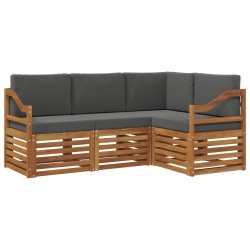 Ensembles de canapés avec coussin 4 pcs Naturel et Anthracite 565398565398