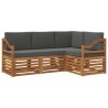 Ensembles de canapés avec coussin 4 pcs Naturel et Anthracite 565398565398