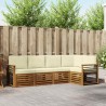 Ensemble de canapé d'angle avec coussin 5 pcs Naturel et Crème 565399565399