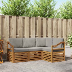 Ensembles de canapés avec coussin 4 pcs Gris Naturel et Clair 565405565405