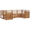 Ensembles de canapés 6 pcs Naturel Bois d'Acacia Massif 565406565406
